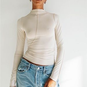 The Line By K Zane beige top NWT